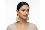 Royal Gilded red Monalisa Stone and Coin Golden