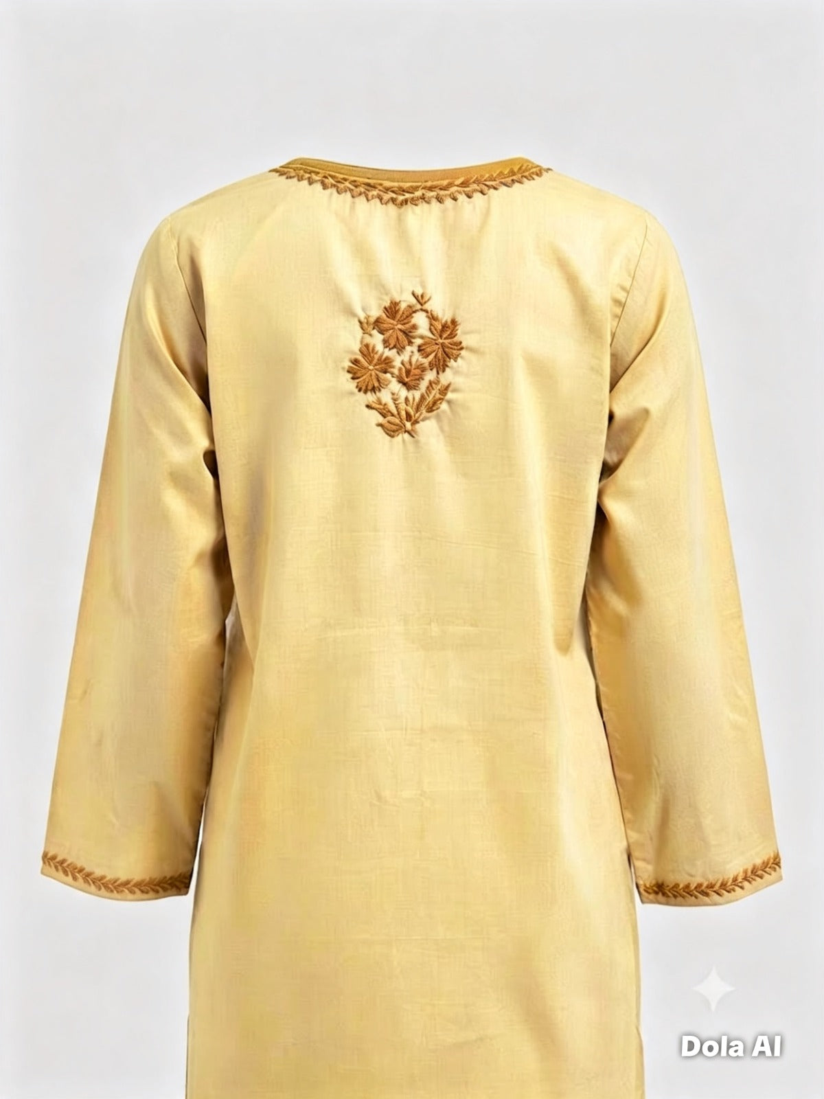 The Aaliyah Peach Chikankari Embroidered Cotton Kurti