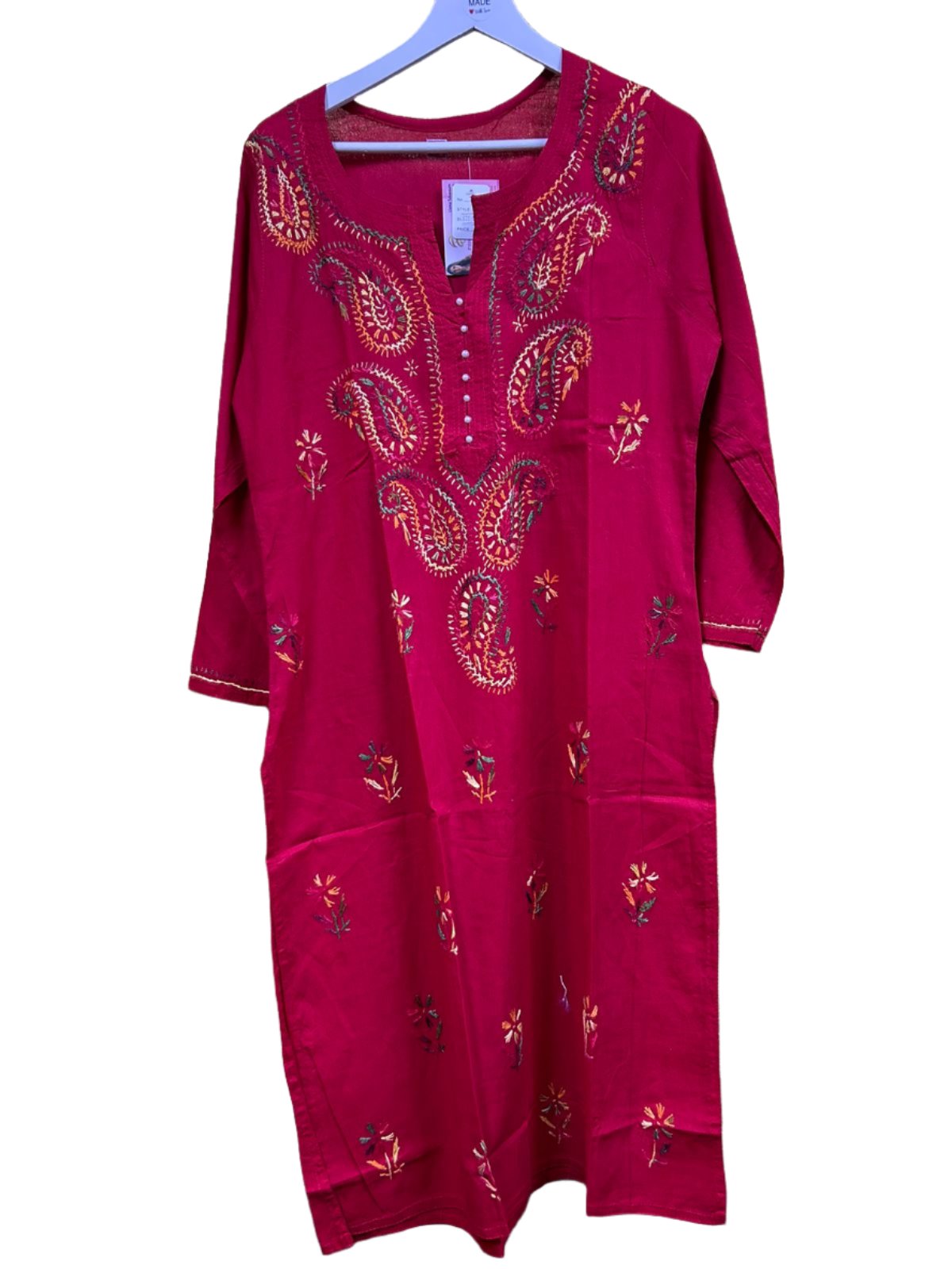 Chikankari Kurta/Shirt/Top Floral Coloured