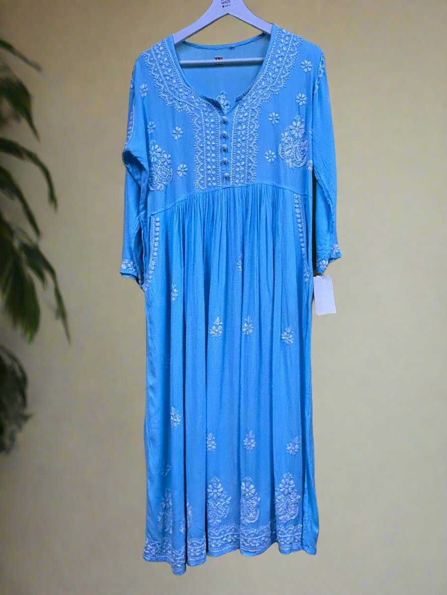 Chikankari Kurta/Shirt/Top with Pockets