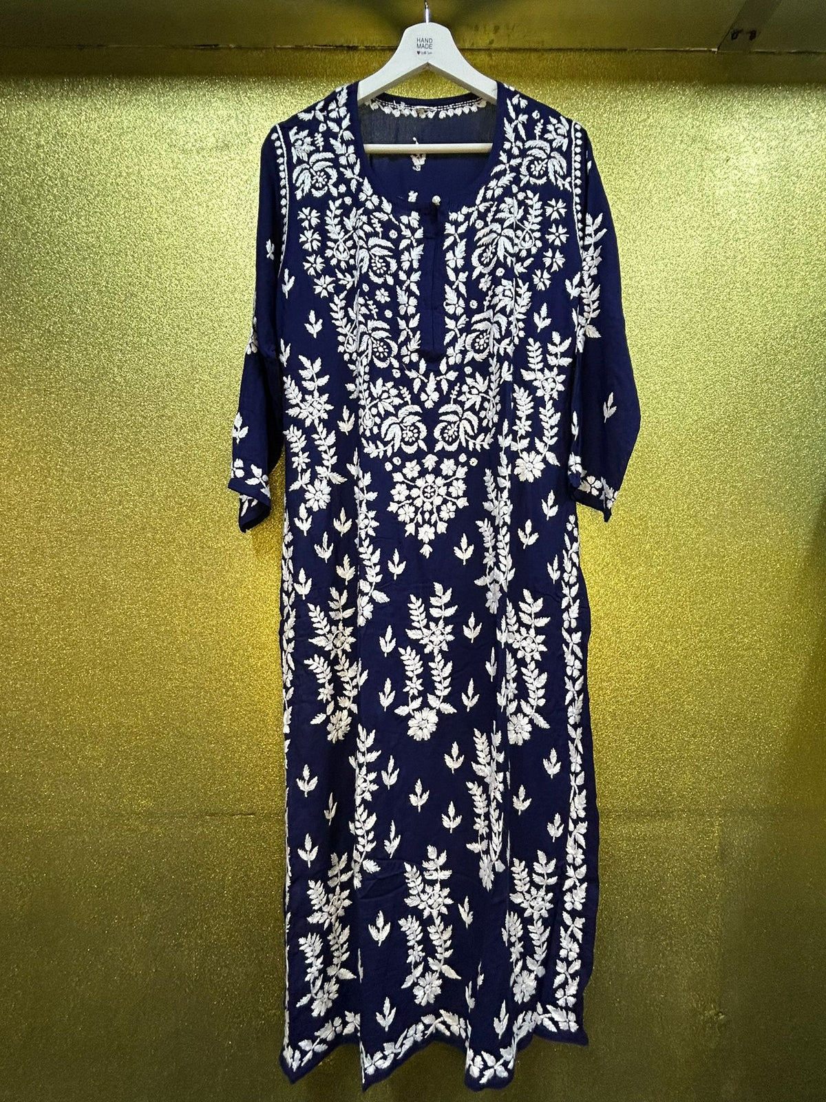 Chikankari Kurta/Shirt/Top Leaf Floral Full