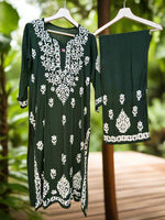 Chikankari -2Pc dress - Kurta/Shirt/Top with Trousers