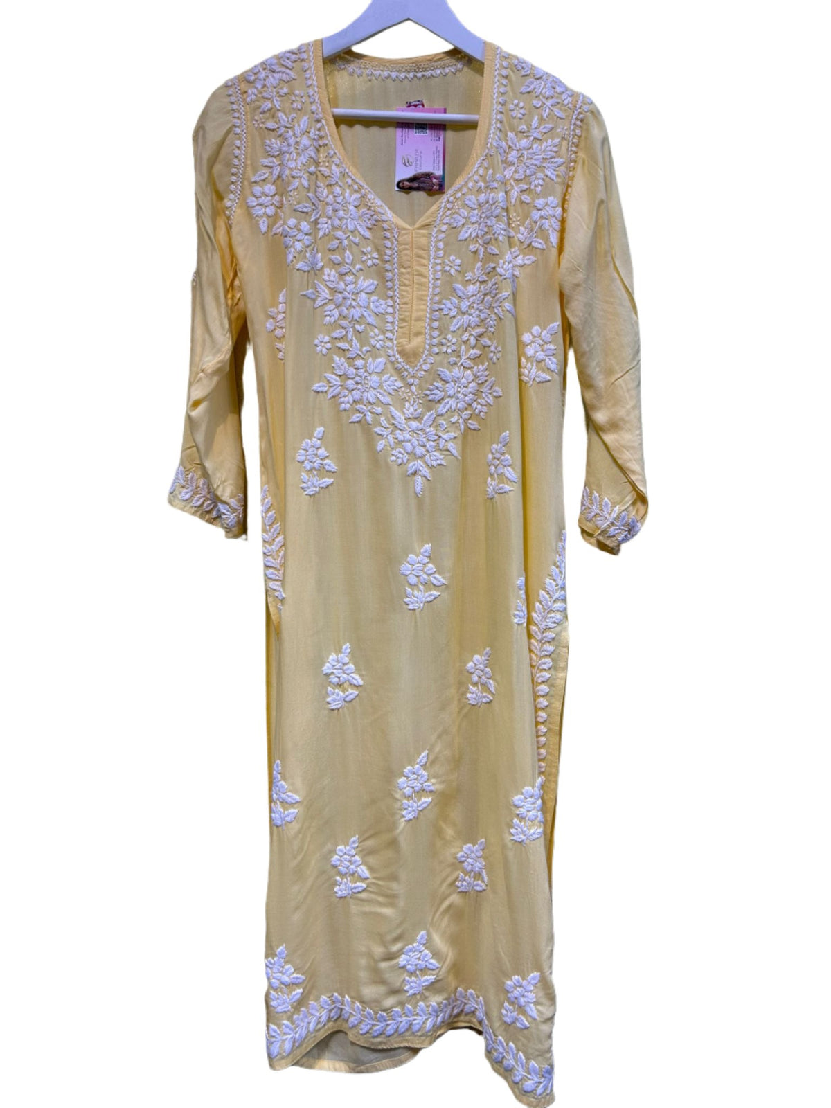 Chikankari Kurta/Shirt/Top - Modal - Ghass Patti Work