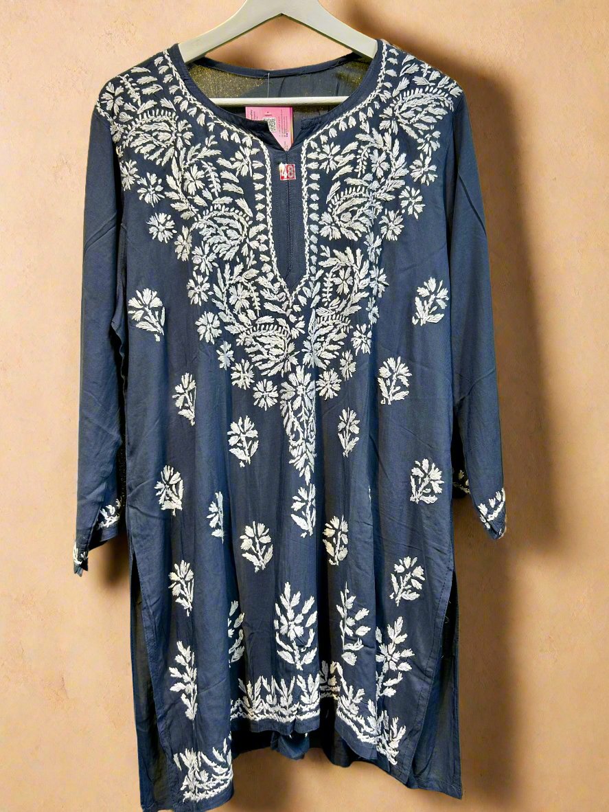 Chikankari Short Kurta/Shirt/Top - Plus sizes