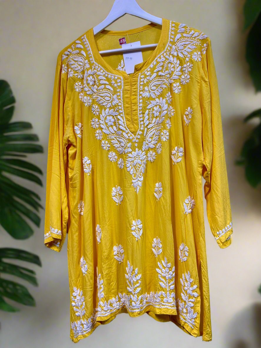 Chikankari Short Kurta/Shirt/Top - Plus sizes