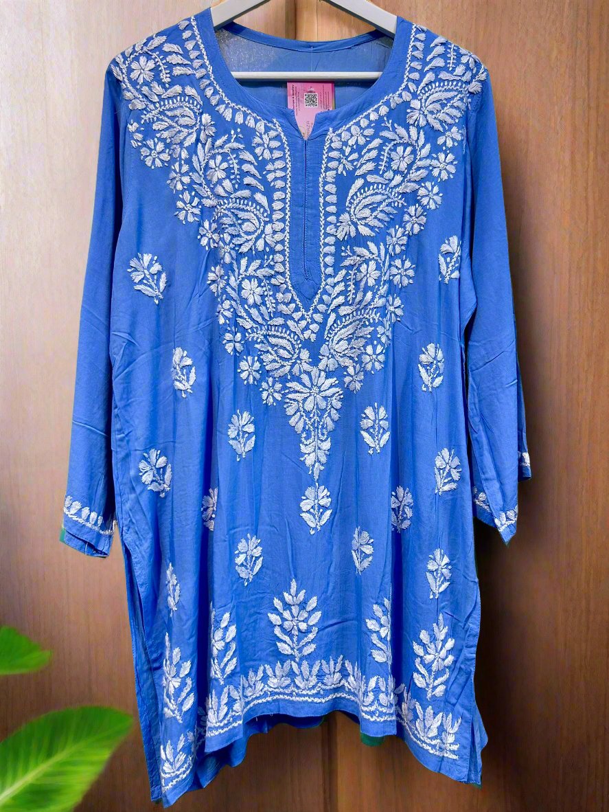 Chikankari Short Kurta/Shirt/Top - Plus sizes