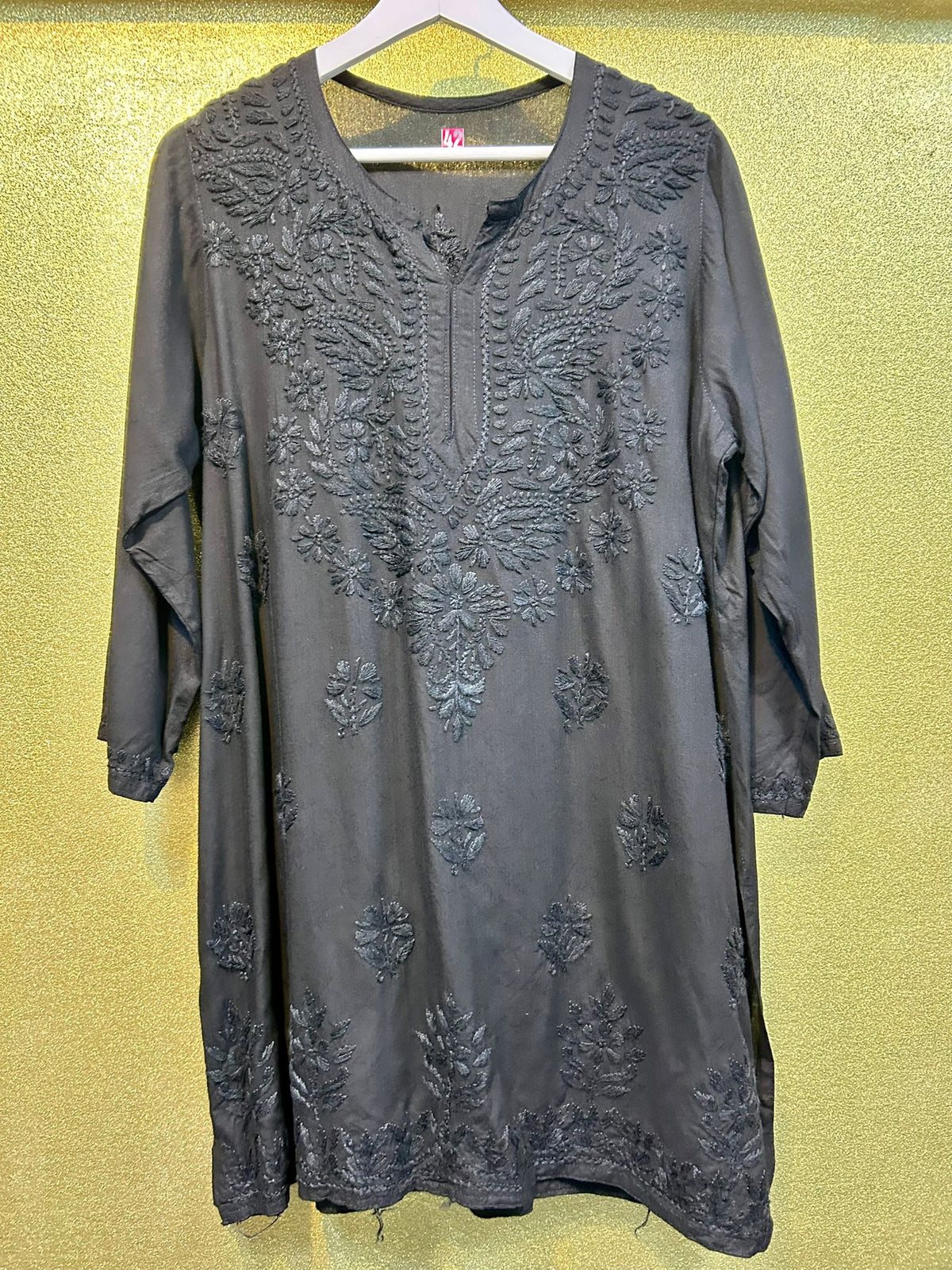 Chikankari Short Kurta/Shirt/Top - Tone to Tone