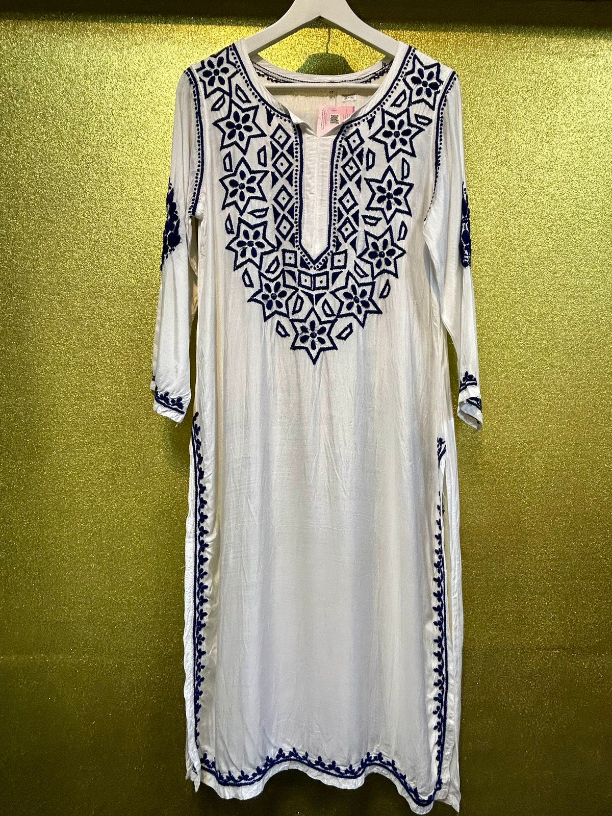 Chikankari Kurta/Shirt/Top - Modal Silk