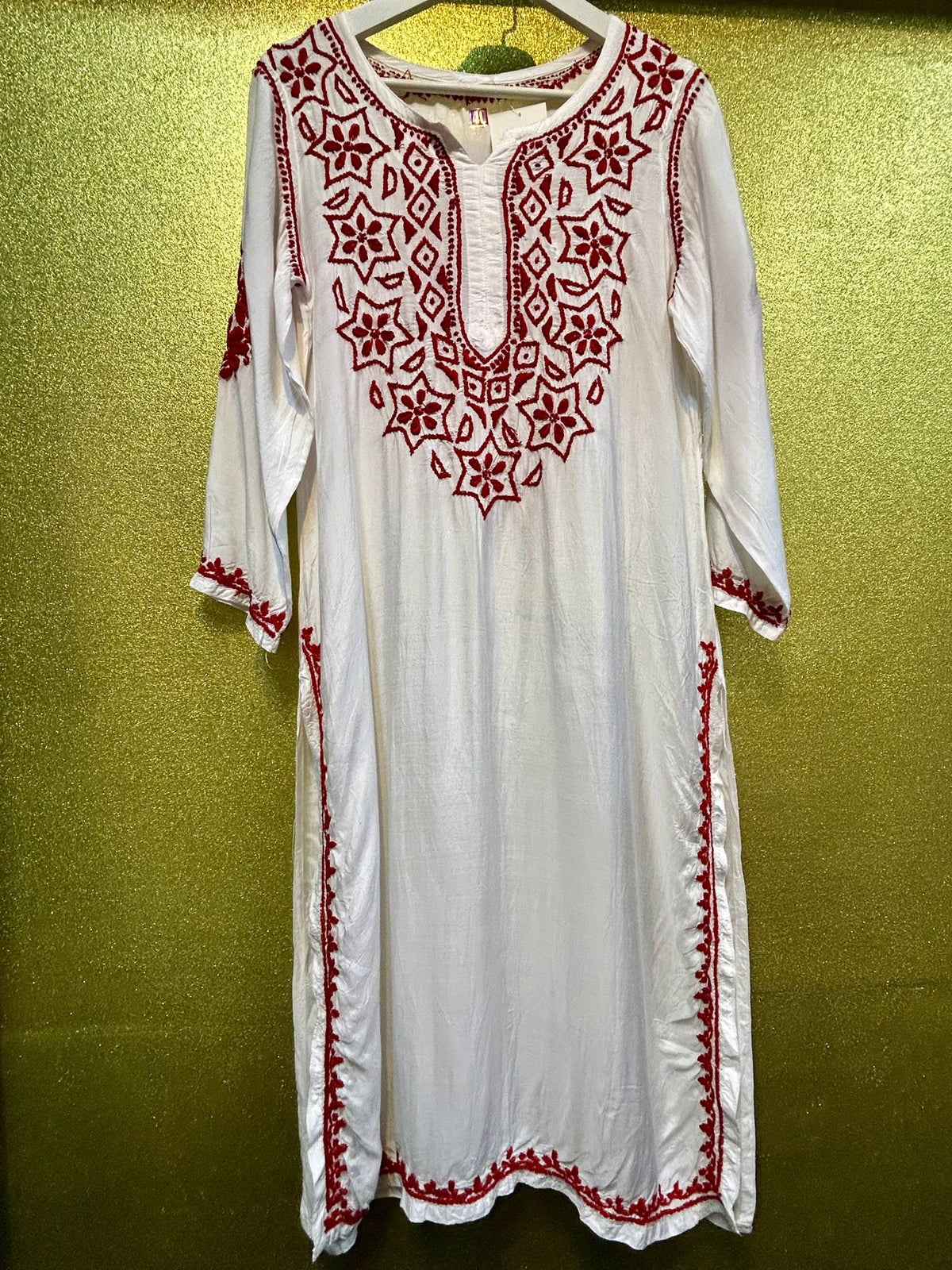 Chikankari Kurta/Shirt/Top - Modal Silk