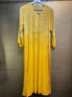 Chikankari Long Kurta/Shirt/Top - Tone to Tone Transition