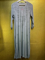 Chikankari Long Kurta/Shirt/Top - Tone to Tone Transition