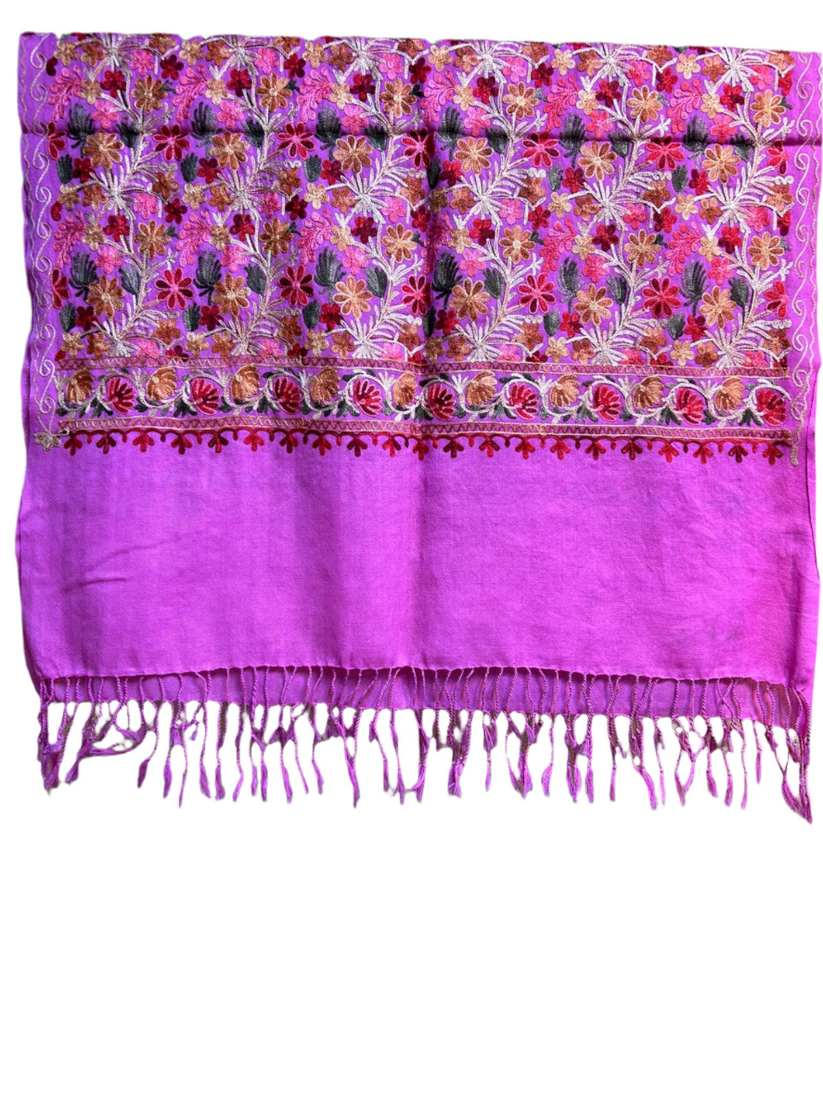 Kashmiri Embroidered all over embroidery Pashmina Scarf/Stole/Shawl