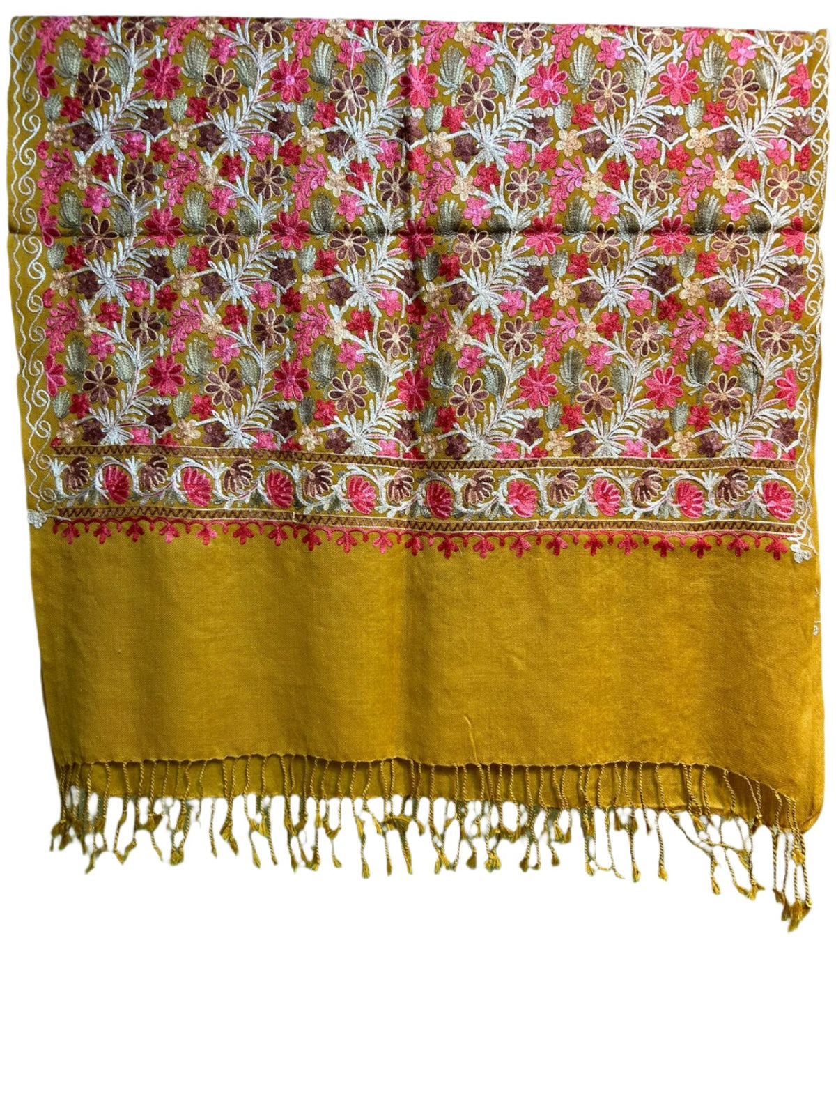 Kashmiri Embroidered all over embroidery Pashmina Scarf/Stole/Shawl