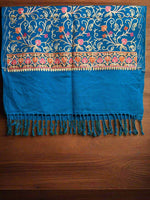 All-over Kashmiri Embroidered Pashmina Scarf/Stole/Shawl