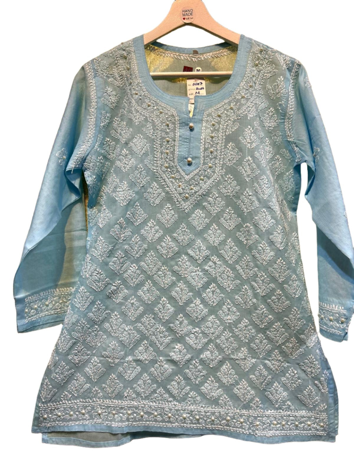 Chikankari Short Kurta/Shirt/Top Pearls