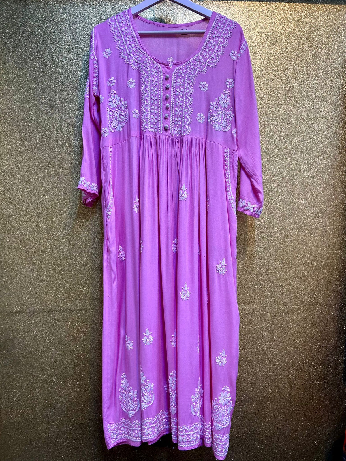 Chikankari Kurta/Shirt/Top with Pockets