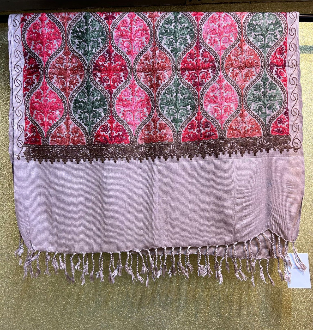 Kashmiri embroidered Scarf | Handcrafted Luxury Shawl & Stole – Famaza Couture