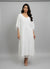 White colour kaftan with white chikankari embroidery by famaza couture 