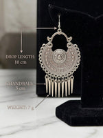 The Roopal Antique German Silver Chandbali Earrings