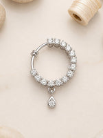 Aaradhya clip-on Nath American Diamond nose ring detail