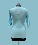Rear view of Chikankari short kurti