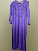 chikankari kurti tone on tone lilac