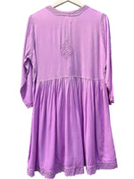 Rear view of short kurti dress with Ghass Patti work