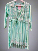 chikankari short kurti frock style froze