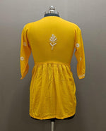 chikankari short kurti frock style rear view