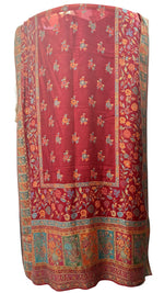 deep maroon kani silk dupatta with it's full details. 