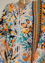 Intricate embroidery neck design on Pakistani khaddar dress for Eid