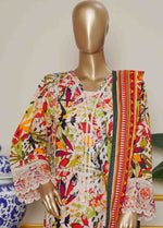 Traditional mirror work embroidery on Pakistani khaddar Eid dress