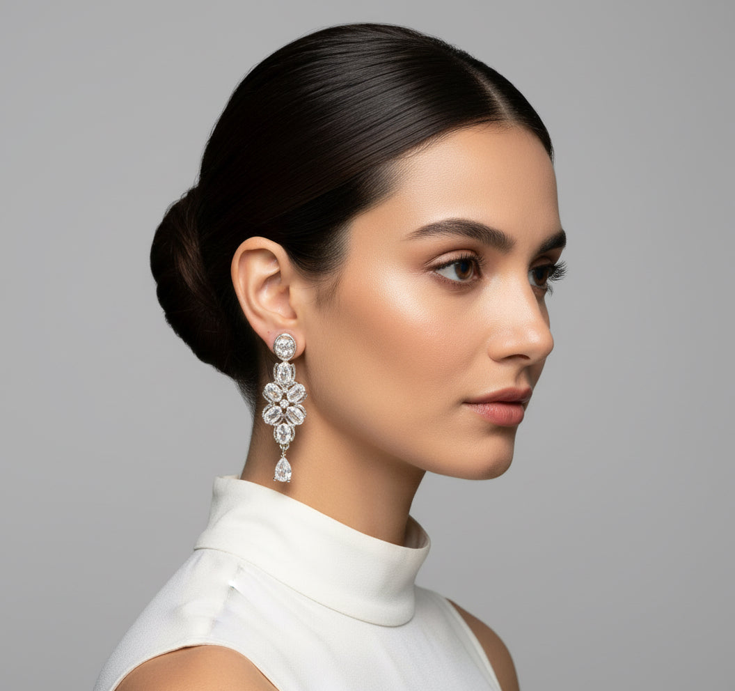 party wear Luxury AD Pattern earrings 