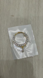 Gold Plated American Diamond Nose Ring