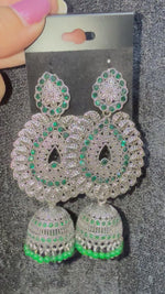 Aalia Oxidised Teardrop Jhumka Earrings