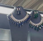 The Prism Royale Teardrop American Diamond Bridal Choker Set | Famaza Couture