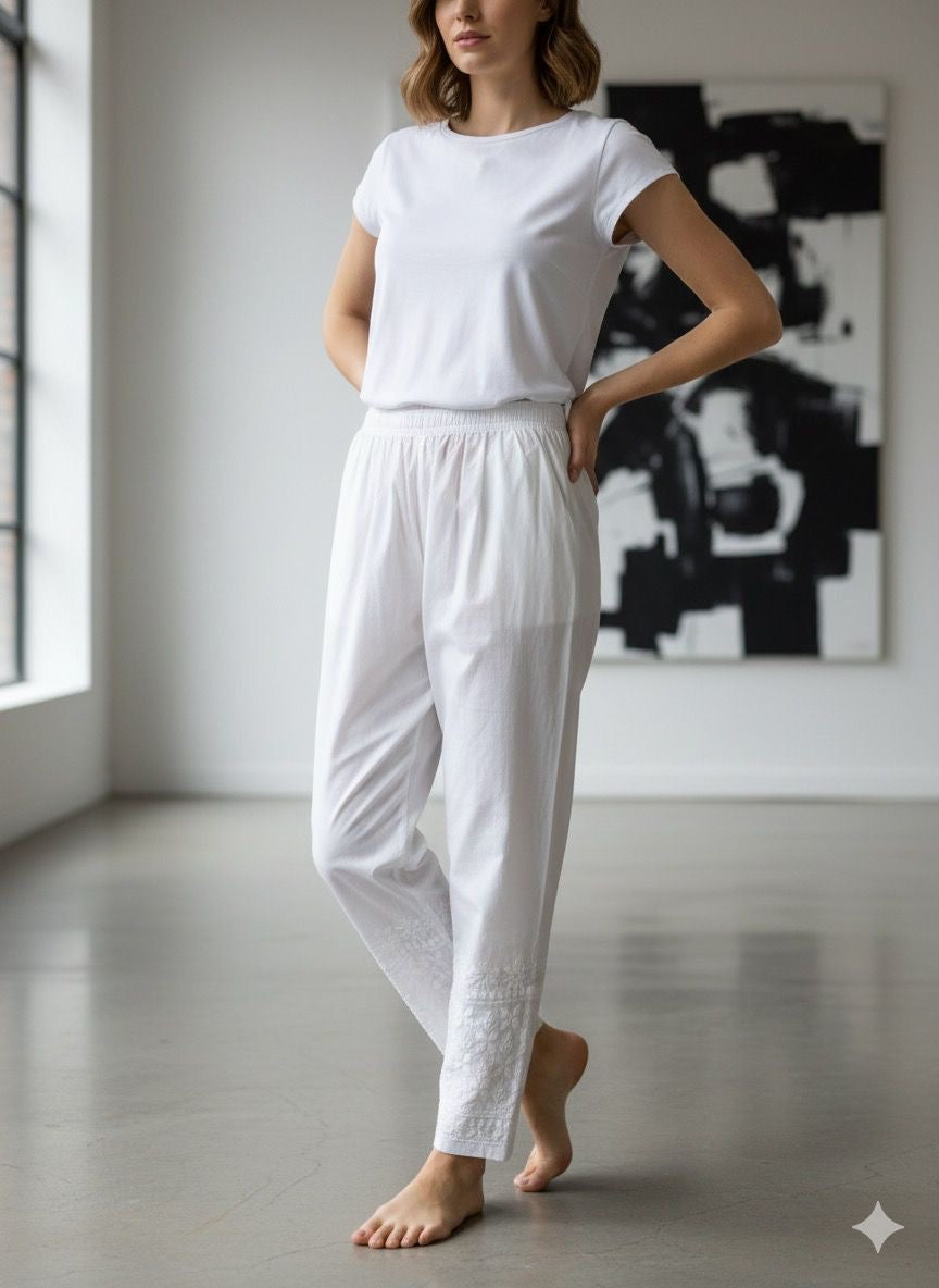 women-white-stretch-cotton-chikankari-pants-pockets-famaza-couture